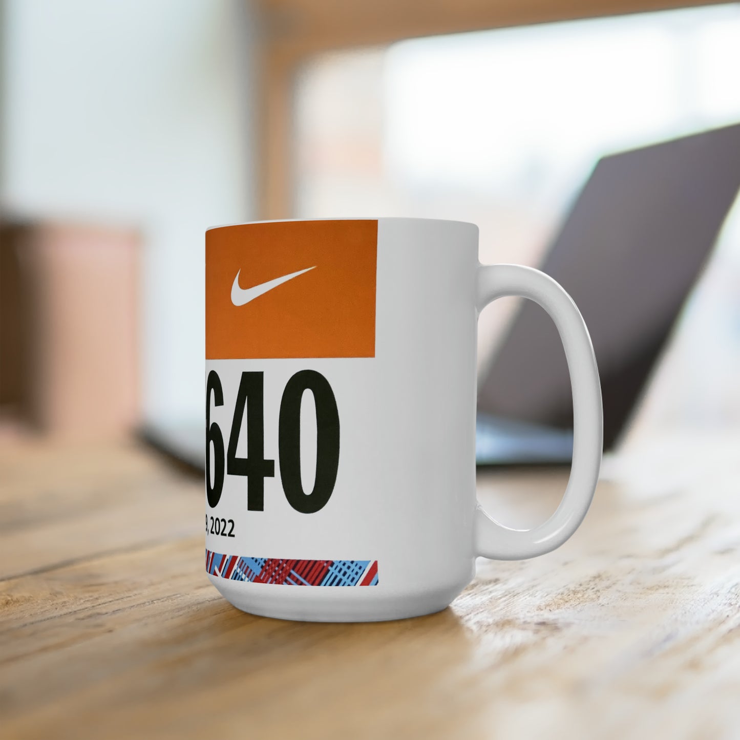 Custom Race Bib Ceramic Mug 15oz