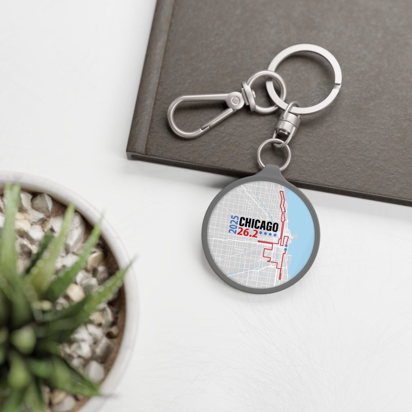 2025 Chicago 26.2 Keyring Tag, Custom Keychain, Unique Gift for Runners, Motivational Keepsake, Race Day Favor