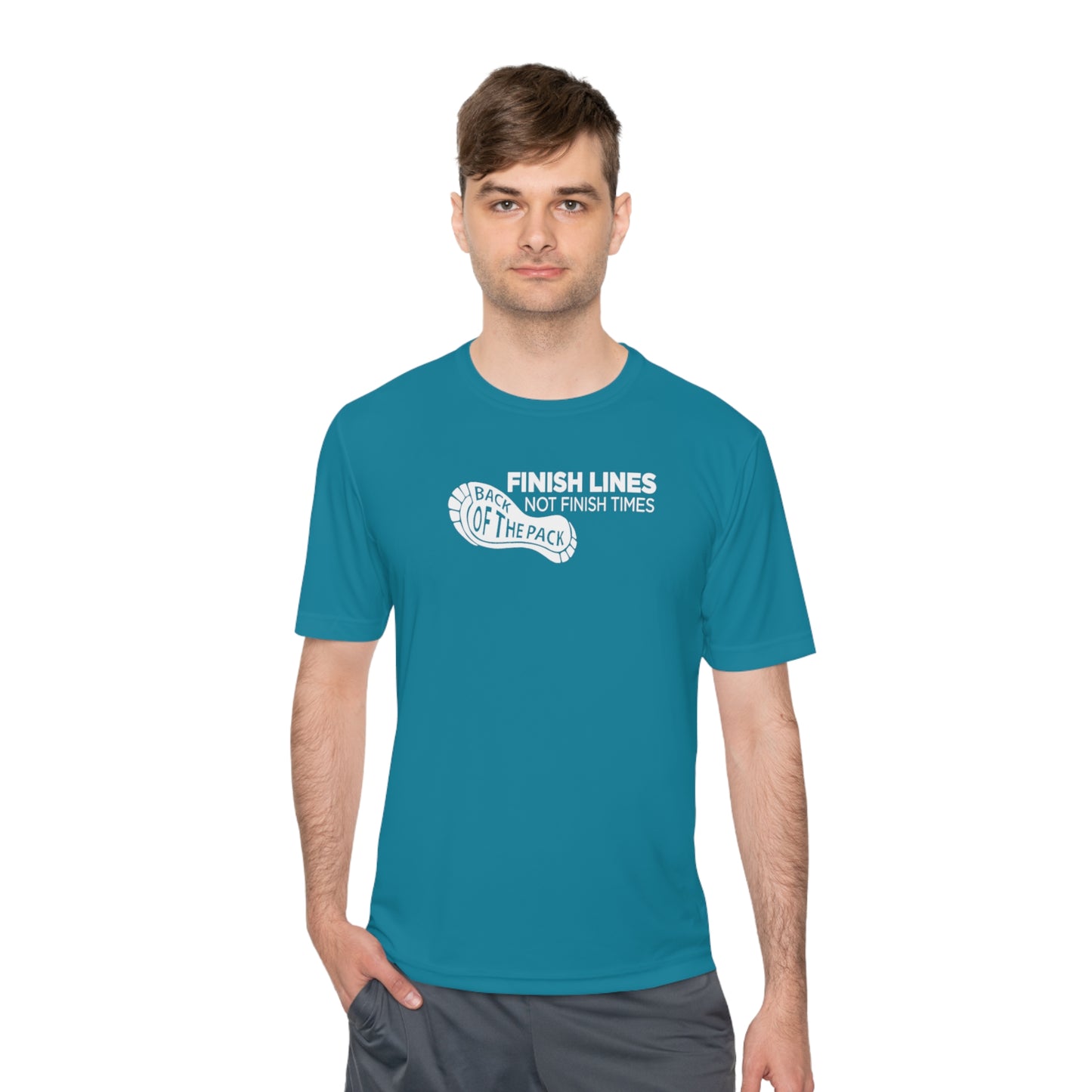 Back of the pack slogan Unisex Moisture Wicking Tee