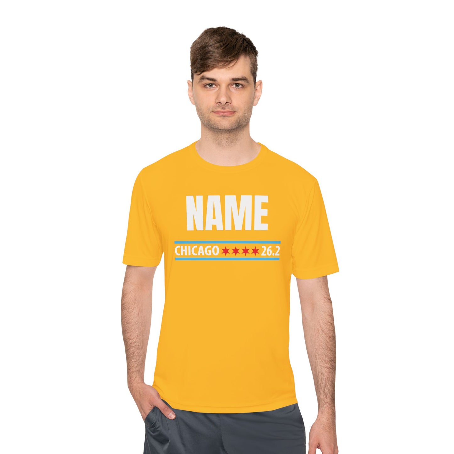 Customizable Chicago Marathon Moisture Wicking Tee, Running Shirt, Gift for Runners, Sports Apparel, Marathon Shirt, Fitness Gift
