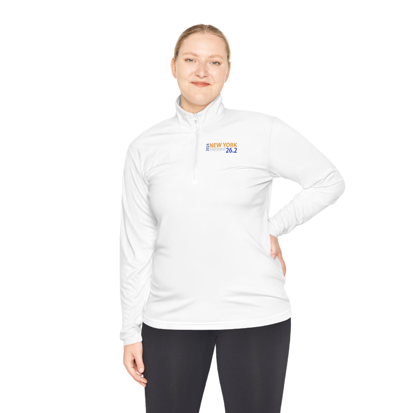 2024 NYC Finisher Unisex Quarter-Zip Pullover-Runs Large Check Size chart