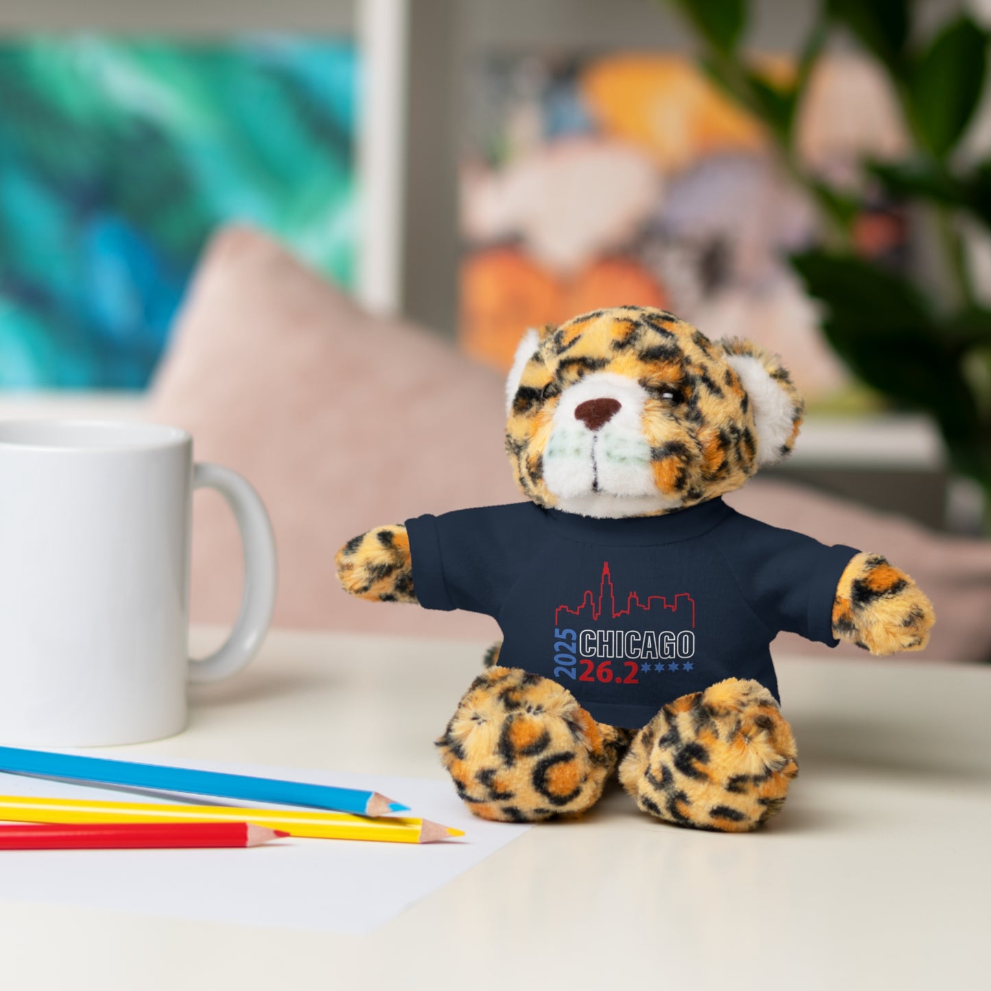 Chicago Marathon Finishers Stuffed Bear, Personalized Gift, Collector's Item, Cute Prize for Kids, Teddy Bear with Tee