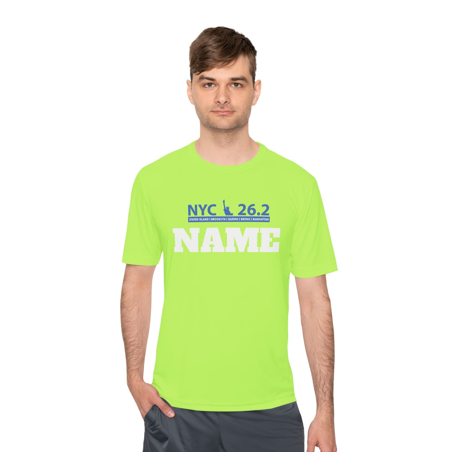 Customizable Marathon Moisture Wicking Tee, NYC, Running Shirt, Gift for Runners, Sports Apparel, Marathon Shirt, Fitness Gift