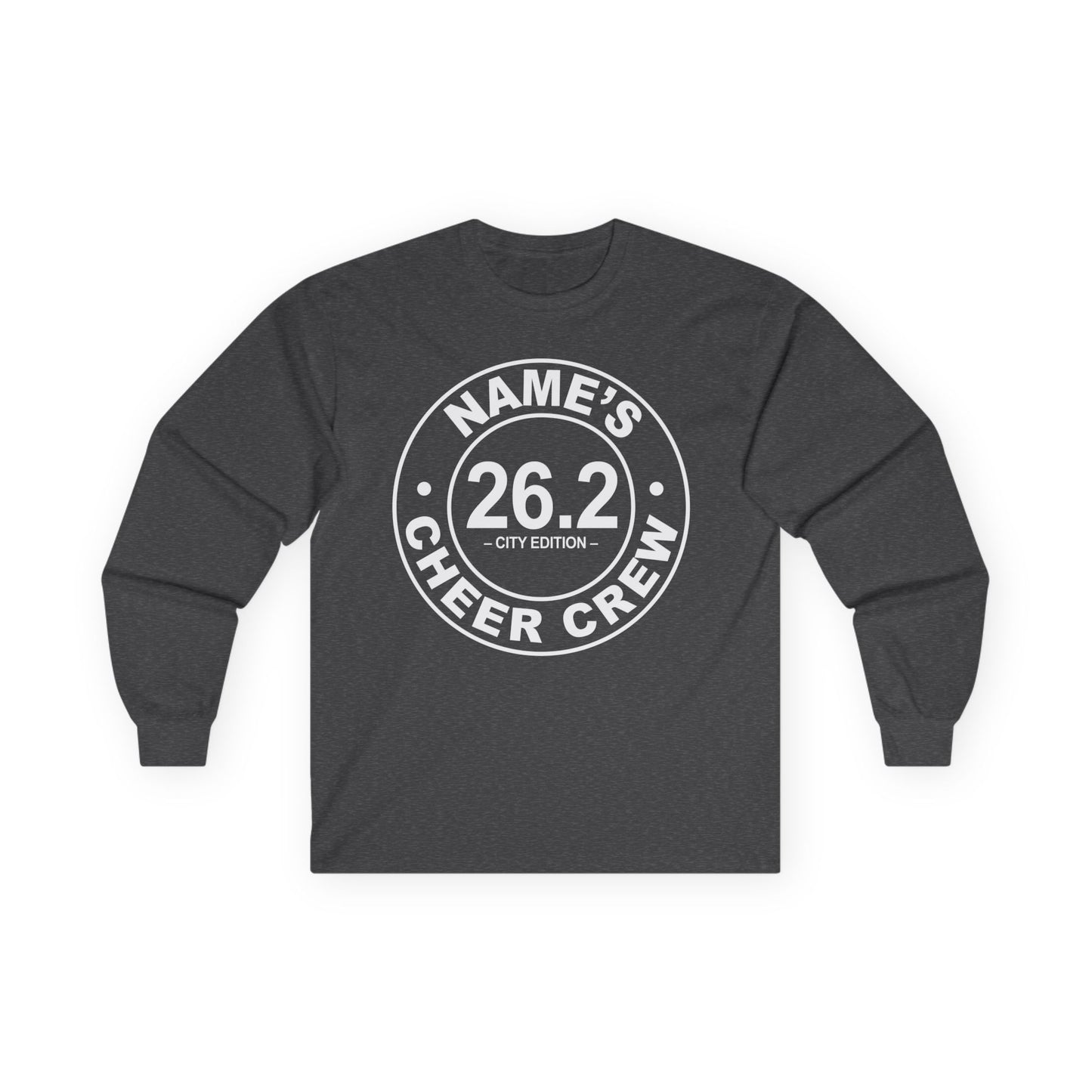 Personalized Long Sleeve Tee for Marathon Enthusiasts, Running Gear, Cheer Crew Shirt, Custom Name Gift, Activewear for Runners