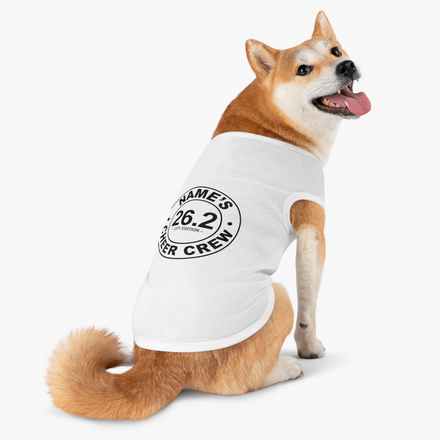 Cheer Crew Pet Tank Top | Personalized Dog Apparel for Runners, Active Pets, Gifts for Pet Lovers, Marathon Support