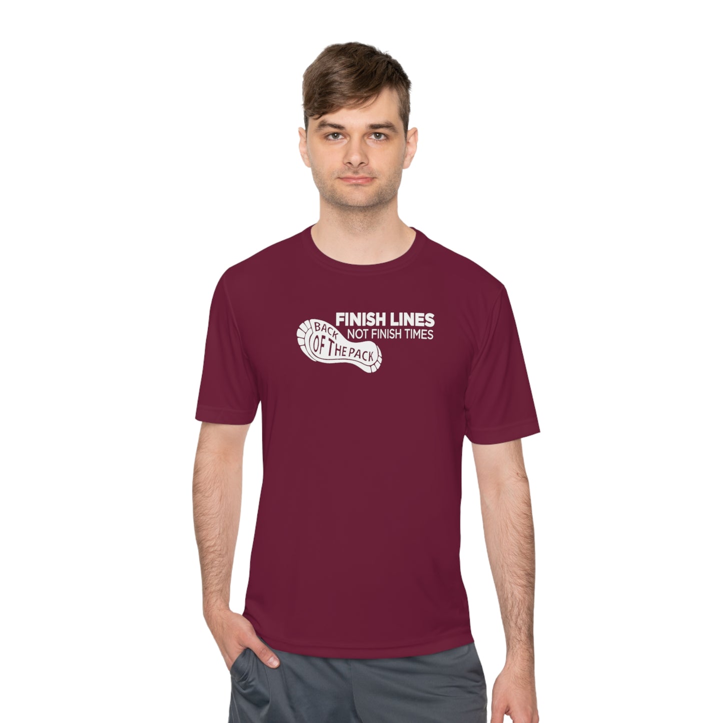 Back of the pack slogan Unisex Moisture Wicking Tee