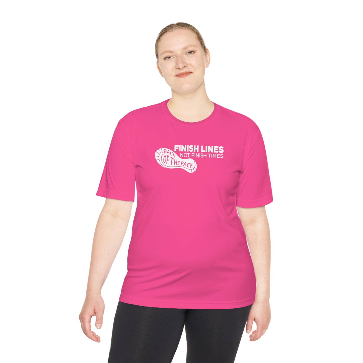 Back of the pack slogan Unisex Moisture Wicking Tee