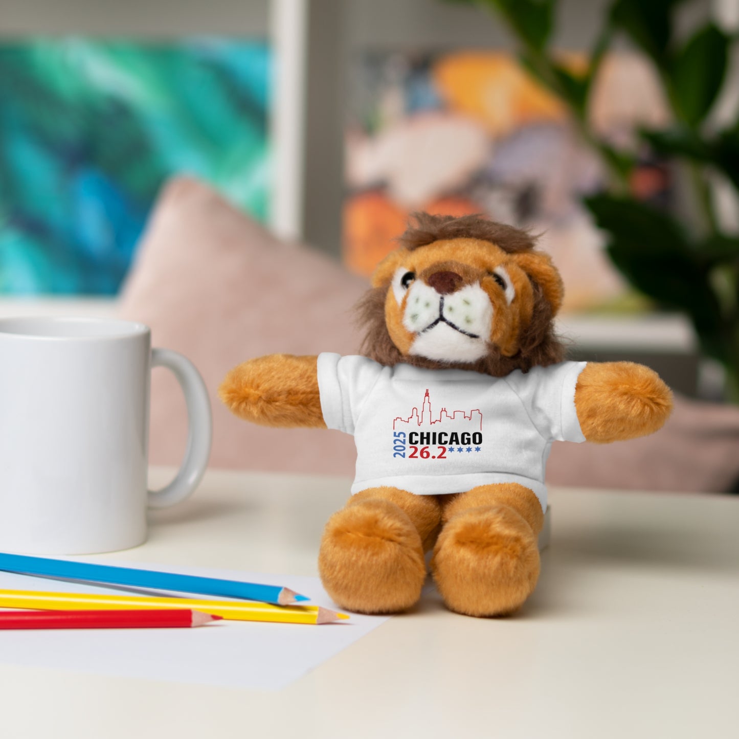 Chicago Marathon Finishers Stuffed Bear, Personalized Gift, Collector's Item, Cute Prize for Kids, Teddy Bear with Tee