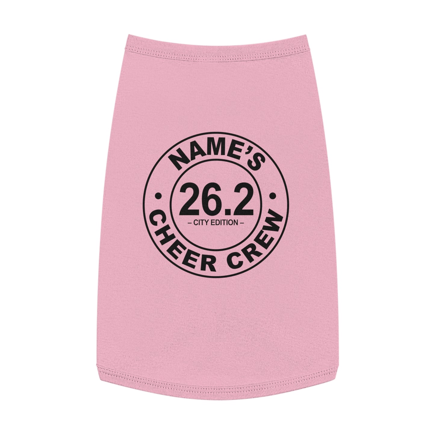 Cheer Crew Pet Tank Top | Personalized Dog Apparel for Runners, Active Pets, Gifts for Pet Lovers, Marathon Support
