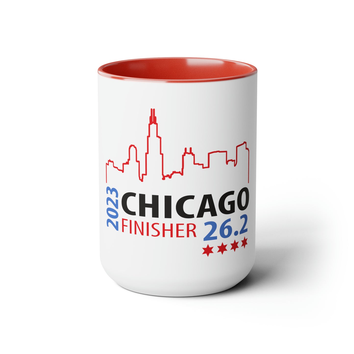 Chicago 26.2 2023 Finisher Two-Tone Coffee Mugs, 15oz