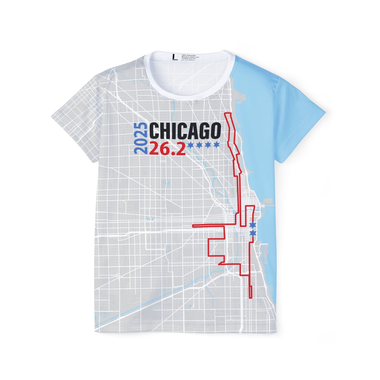 Women's 2025 Chicago 26.2 Map Sports Jersey - Running Apparel, Fitness Gift, Athleisure Top, Race Day Gear, Sportswear for Runners