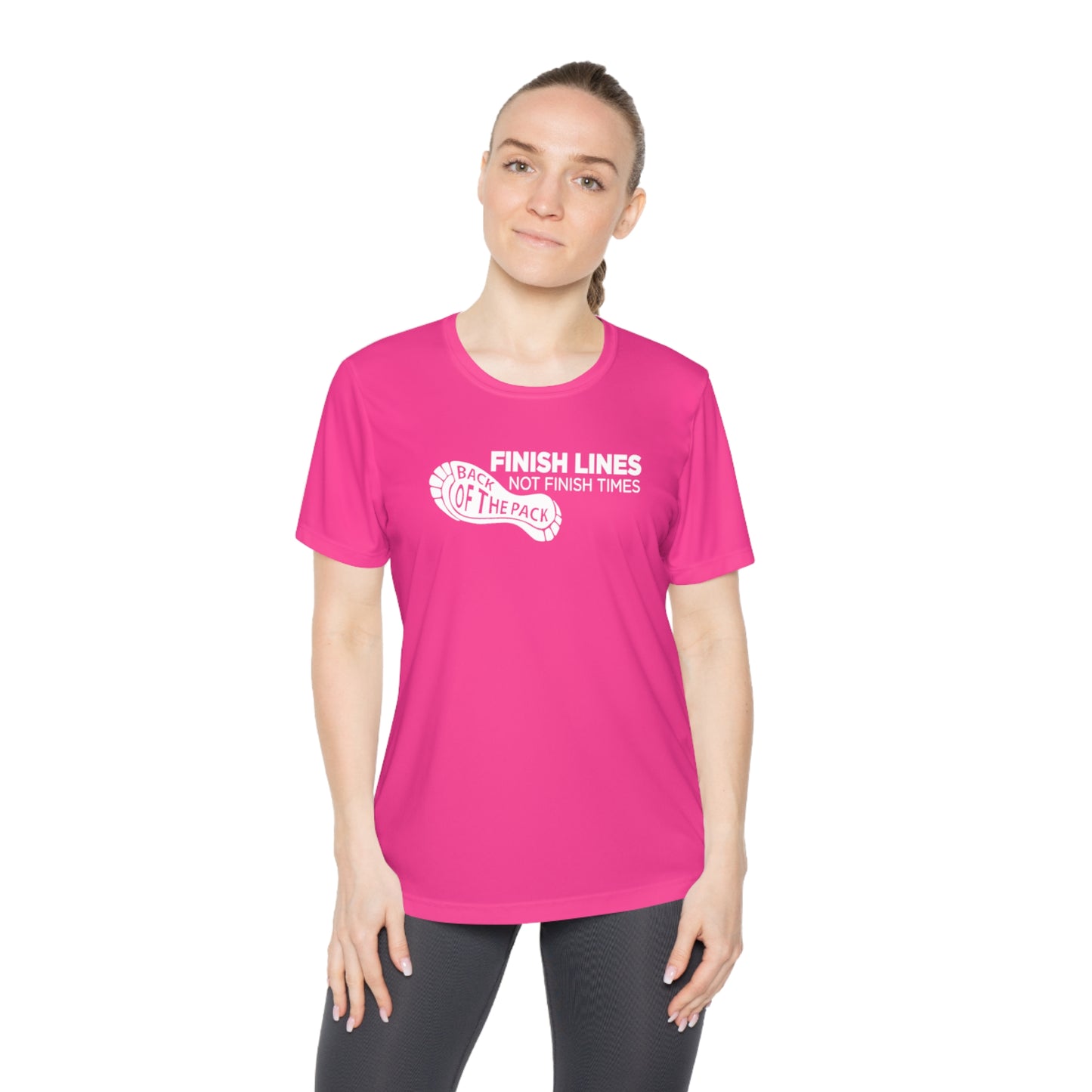 Back of the pack slogan Ladies Competitor Tee