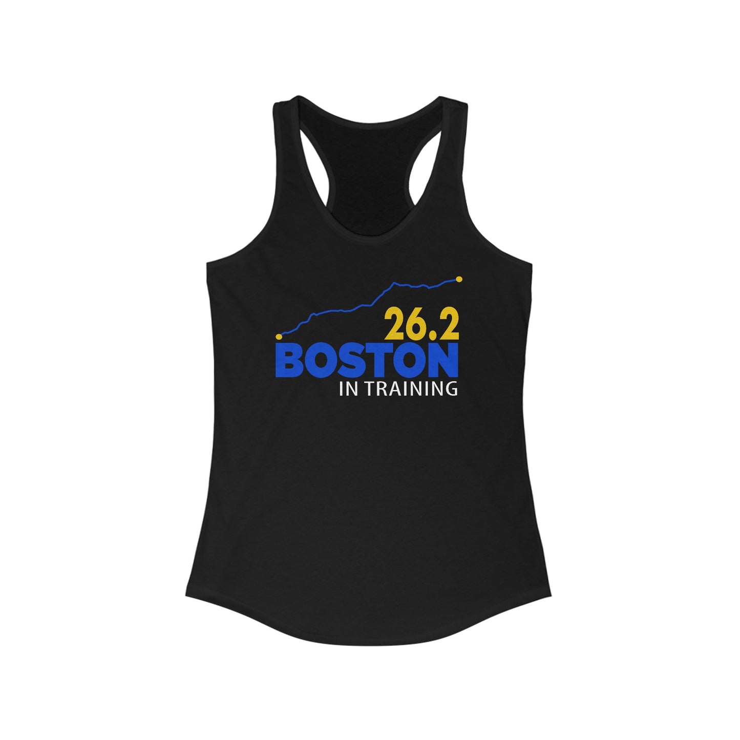 Boston 26.2 in training- Women's Ideal Racerback Tank