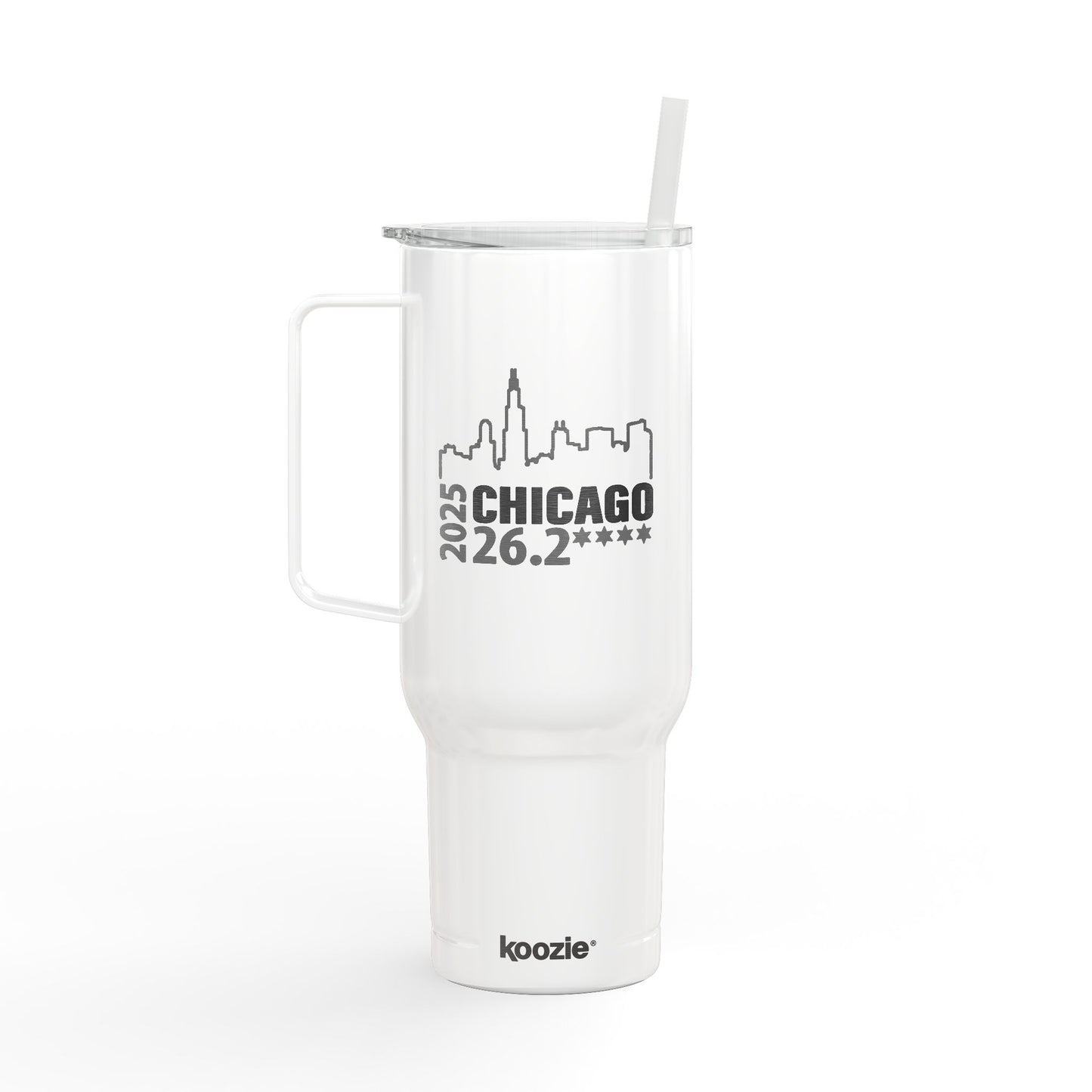 2025 Chicago 26.2 Engraved Insulated Tumbler, 40oz Travel Mug, Personalized Drink Container for Hot & Cold Beverages, Great for Gifts & Outdoors