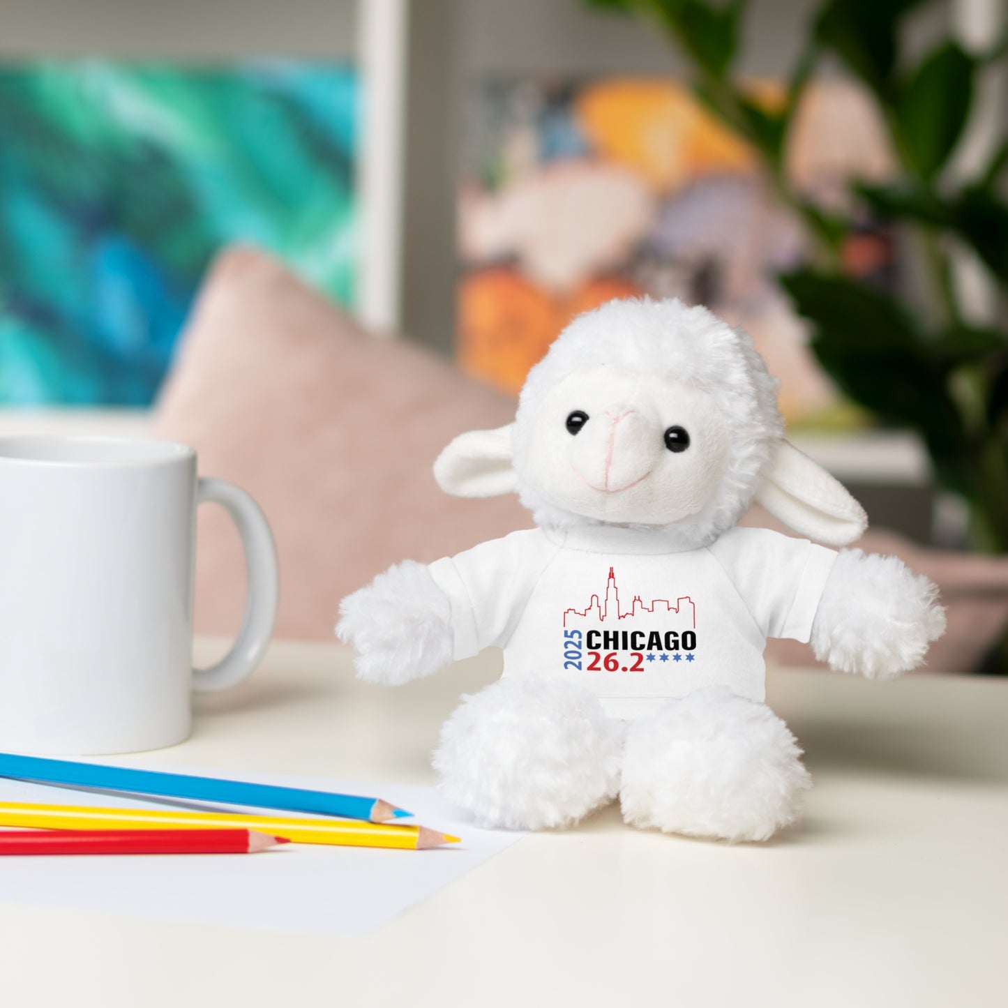Chicago Marathon Finishers Stuffed Bear, Personalized Gift, Collector's Item, Cute Prize for Kids, Teddy Bear with Tee