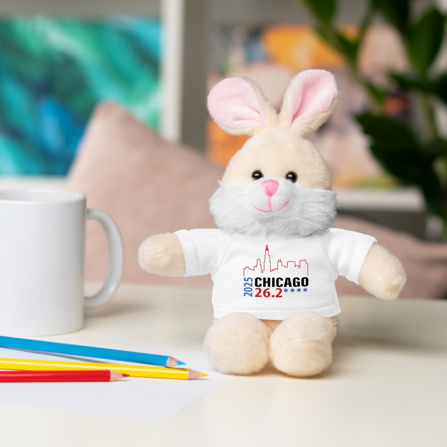 Chicago Marathon Finishers Stuffed Bear, Personalized Gift, Collector's Item, Cute Prize for Kids, Teddy Bear with Tee