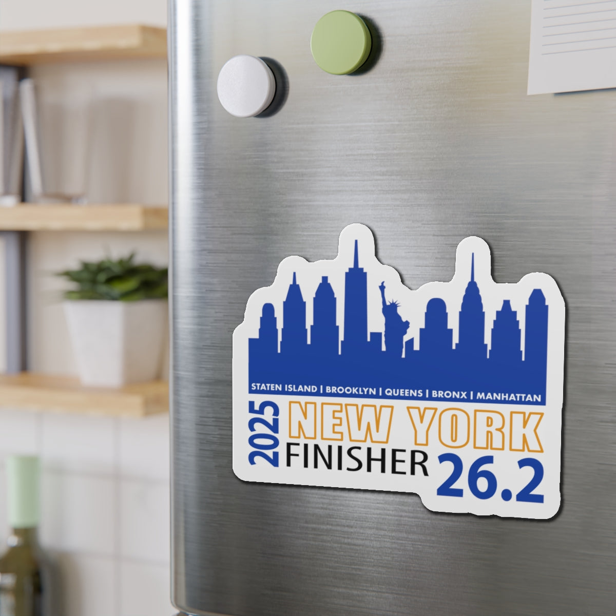 2025 NYC 26.2 Die-Cut Magnet | 2025 Race Souvenir | Ideal for Runners, Fitness Enthusiasts, Wall Art, Refrigerator Decor, Gift Idea