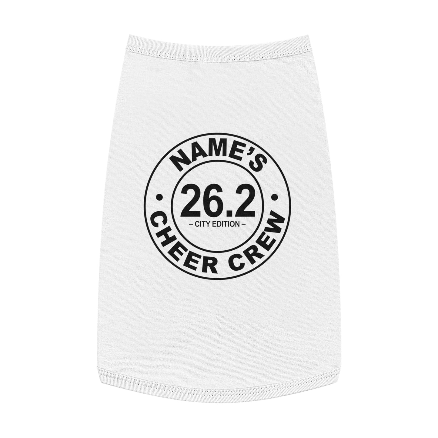 Cheer Crew Pet Tank Top | Personalized Dog Apparel for Runners, Active Pets, Gifts for Pet Lovers, Marathon Support