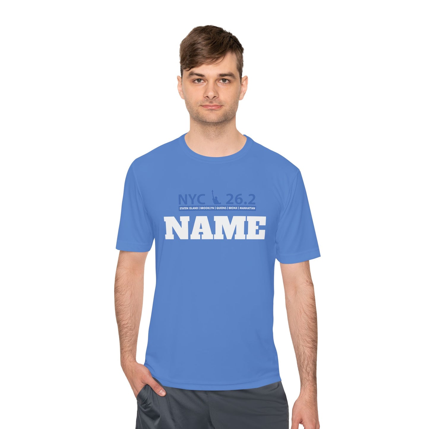 Customizable Marathon Moisture Wicking Tee, NYC, Running Shirt, Gift for Runners, Sports Apparel, Marathon Shirt, Fitness Gift