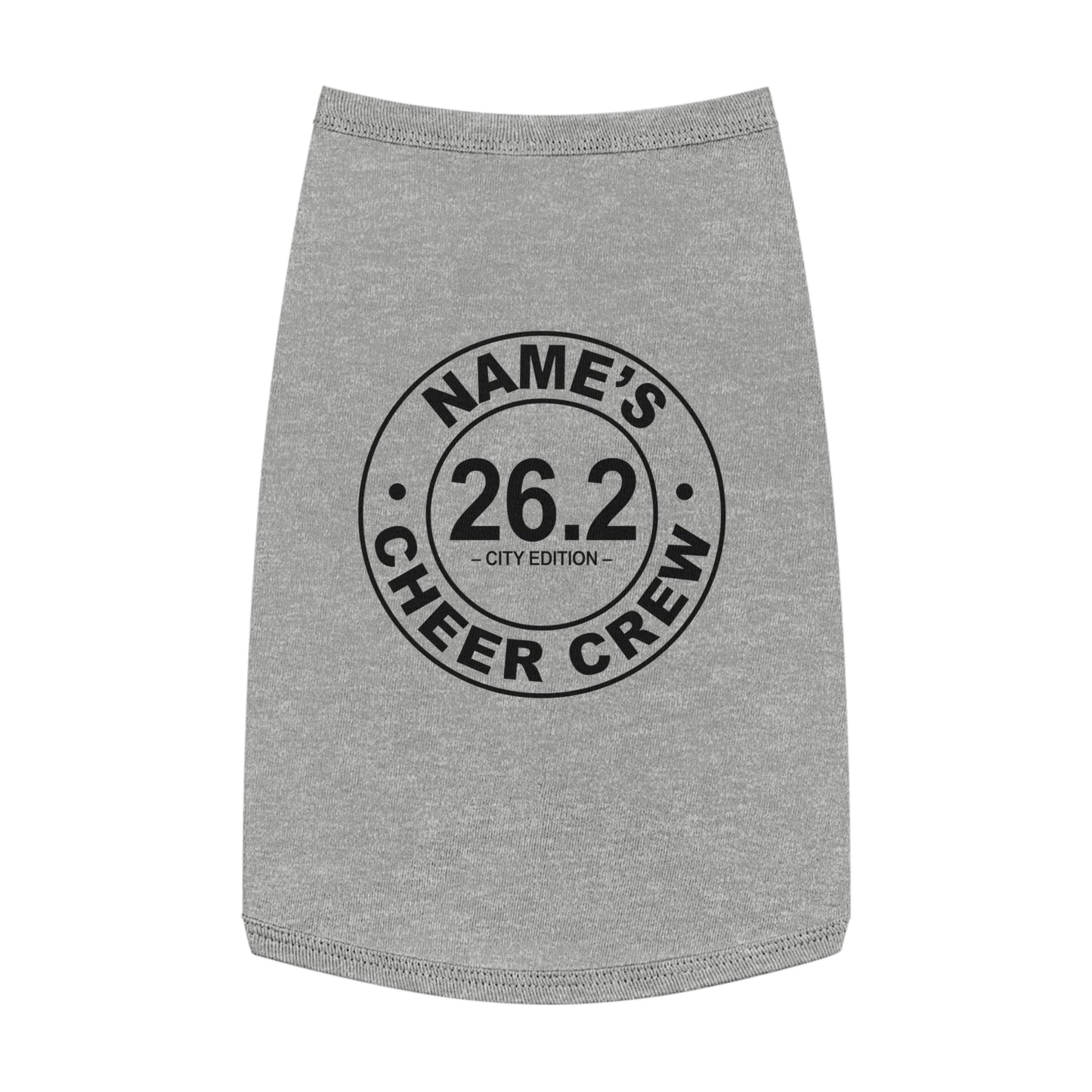 Cheer Crew Pet Tank Top | Personalized Dog Apparel for Runners, Active Pets, Gifts for Pet Lovers, Marathon Support