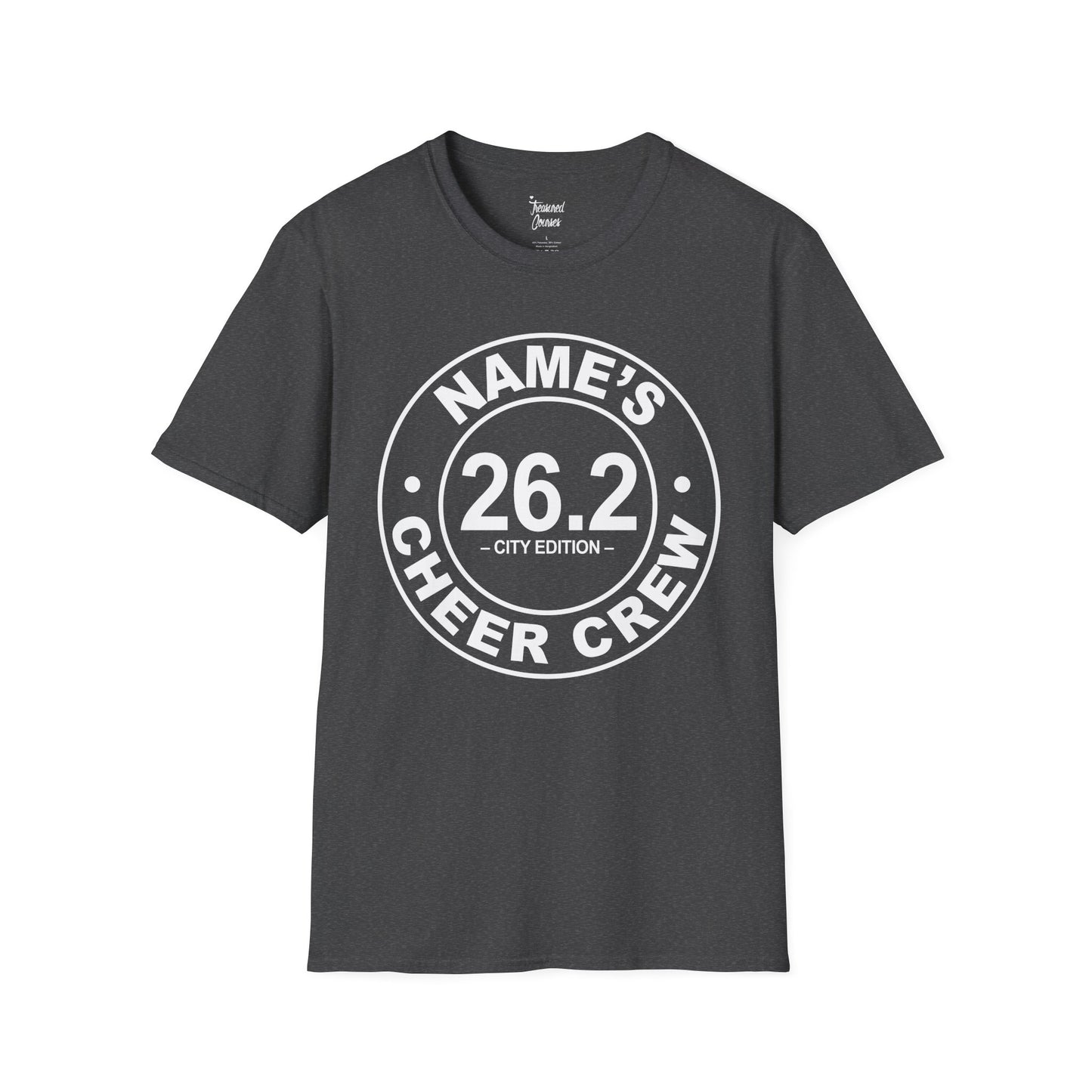 Personalized Cheer Crew T-Shirt, Custom Running Shirt, Marathon Support Tee, Gift for Runners, 26.2 City Edition Tee