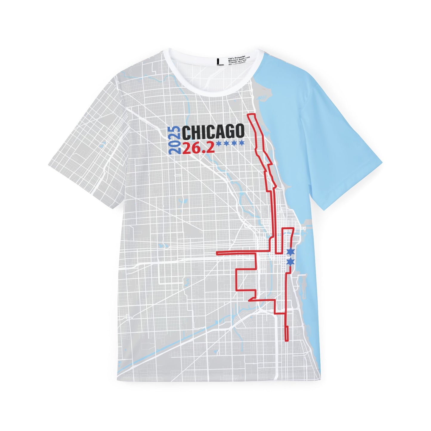 Men's 2025 Chicago 26.2 Map Sports Jersey, Running Shirt, Race Day Apparel, Fitness Top, Athletic Gear, Gift for Runners