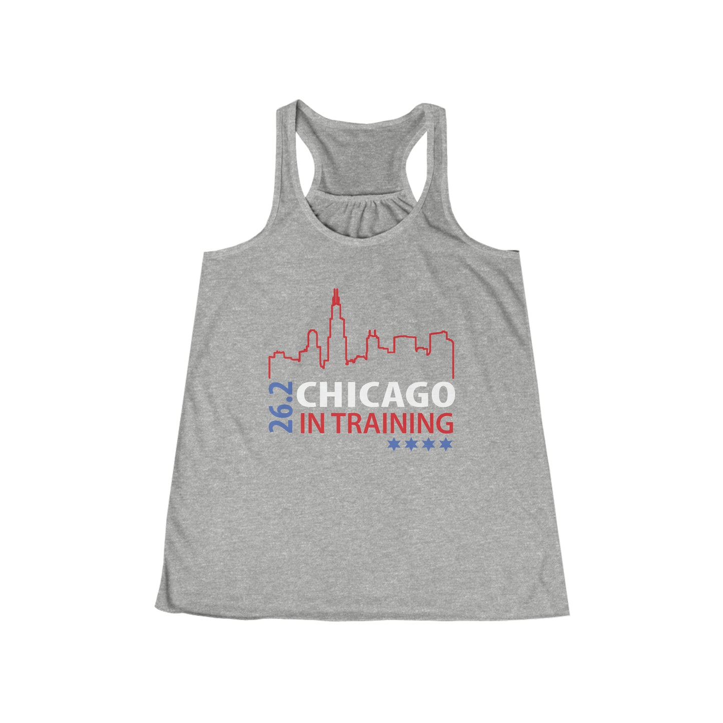 Chicago 26.2 in training Women's Flowy Racerback Tank