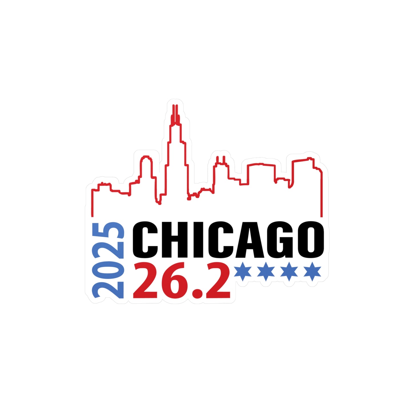 2025 Chicago 26.2 Vinyl Decal, 2025 Chicago 26.2 Sticker, Running Gift, Race Day Decor, Sports Enthusiast Vinyl
