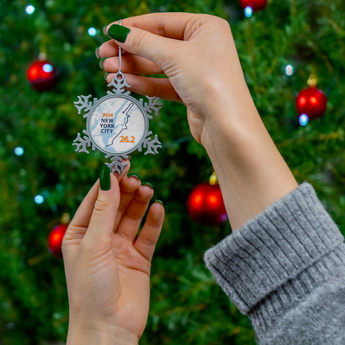 2024 NYC Finisher Pewter Snowflake Ornament