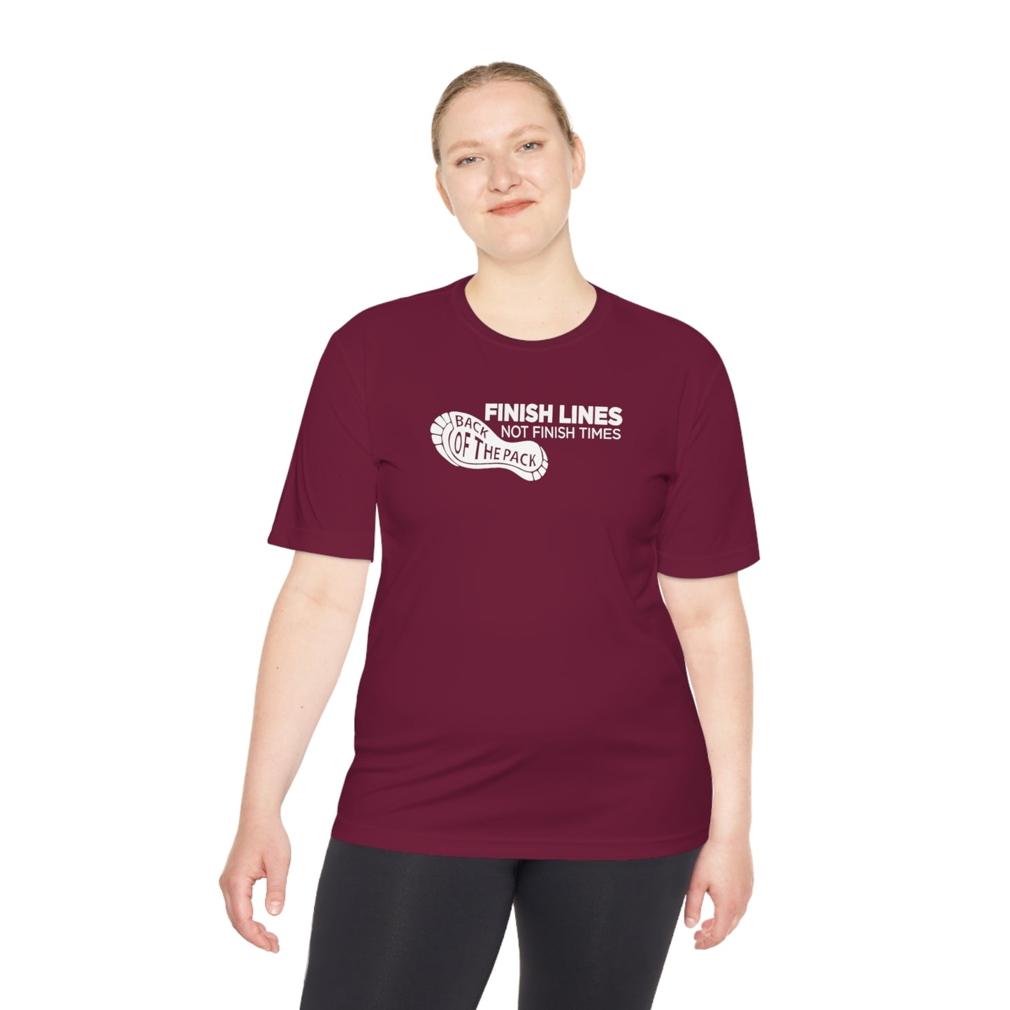 Back of the pack slogan Unisex Moisture Wicking Tee
