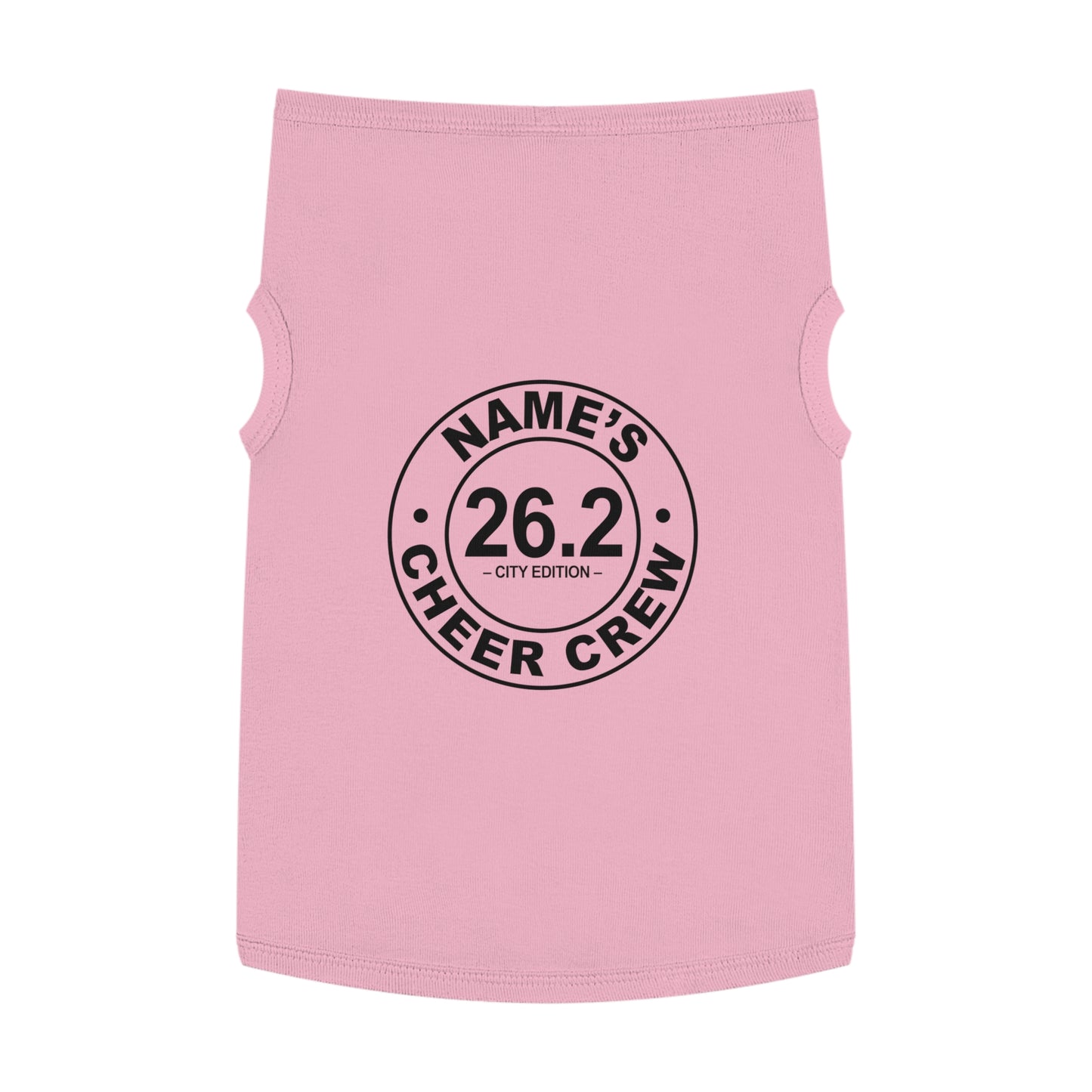 Cheer Crew Pet Tank Top | Personalized Dog Apparel for Runners, Active Pets, Gifts for Pet Lovers, Marathon Support