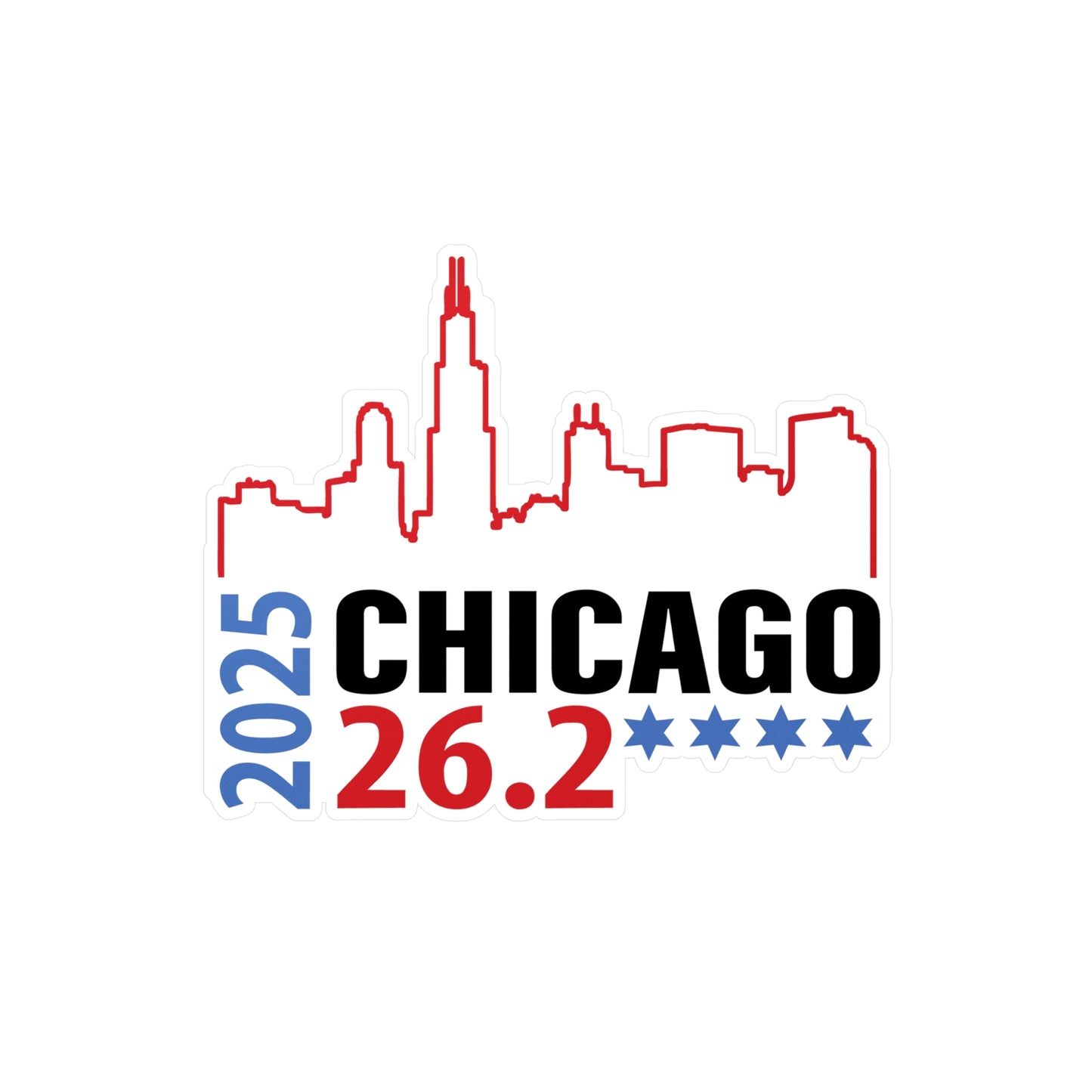 2025 Chicago 26.2 Vinyl Decal, 2025 Chicago 26.2 Sticker, Running Gift, Race Day Decor, Sports Enthusiast Vinyl
