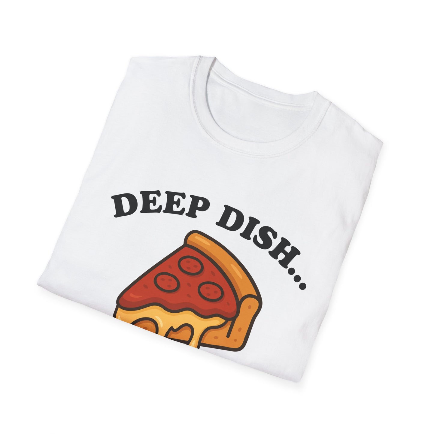 Funny Chicago Deep Dish Running T-Shirt, Unisex Tee, Foodie Apparel, BBQ Gift, Summer Top, Comfy Casual Wear