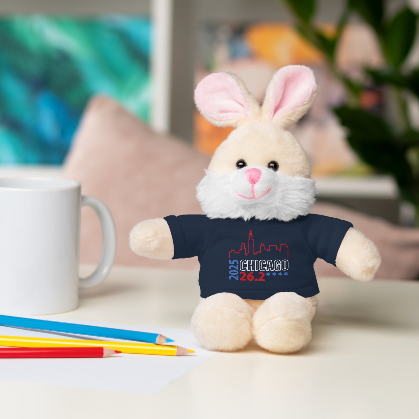 Chicago Marathon Finishers Stuffed Bear, Personalized Gift, Collector's Item, Cute Prize for Kids, Teddy Bear with Tee