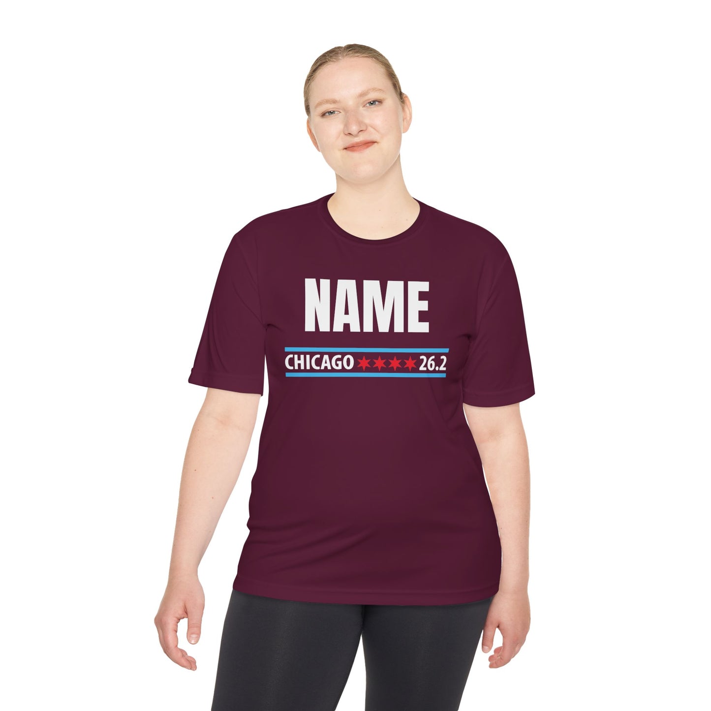 Customizable Chicago Marathon Moisture Wicking Tee, Running Shirt, Gift for Runners, Sports Apparel, Marathon Shirt, Fitness Gift