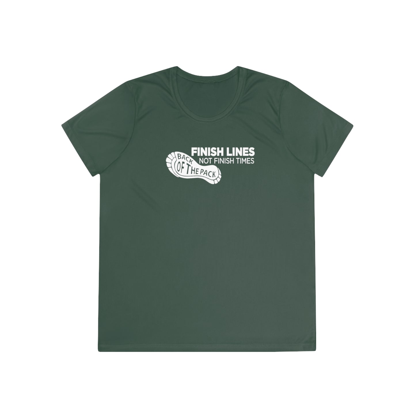 Back of the pack slogan Ladies Competitor Tee