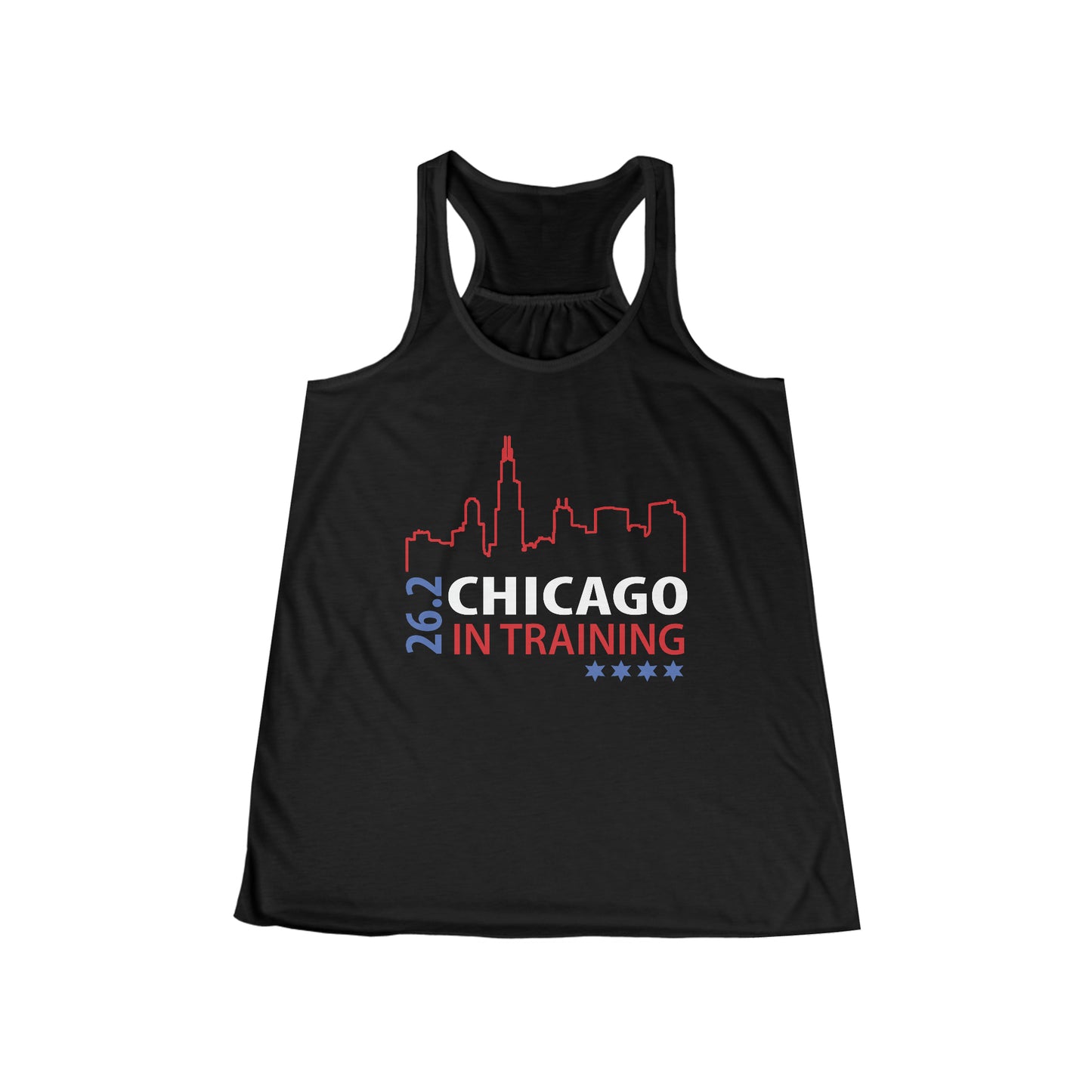 Chicago 26.2 in training Women's Flowy Racerback Tank