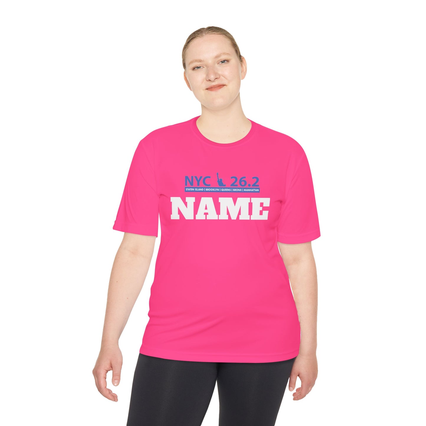Customizable Marathon Moisture Wicking Tee, NYC, Running Shirt, Gift for Runners, Sports Apparel, Marathon Shirt, Fitness Gift