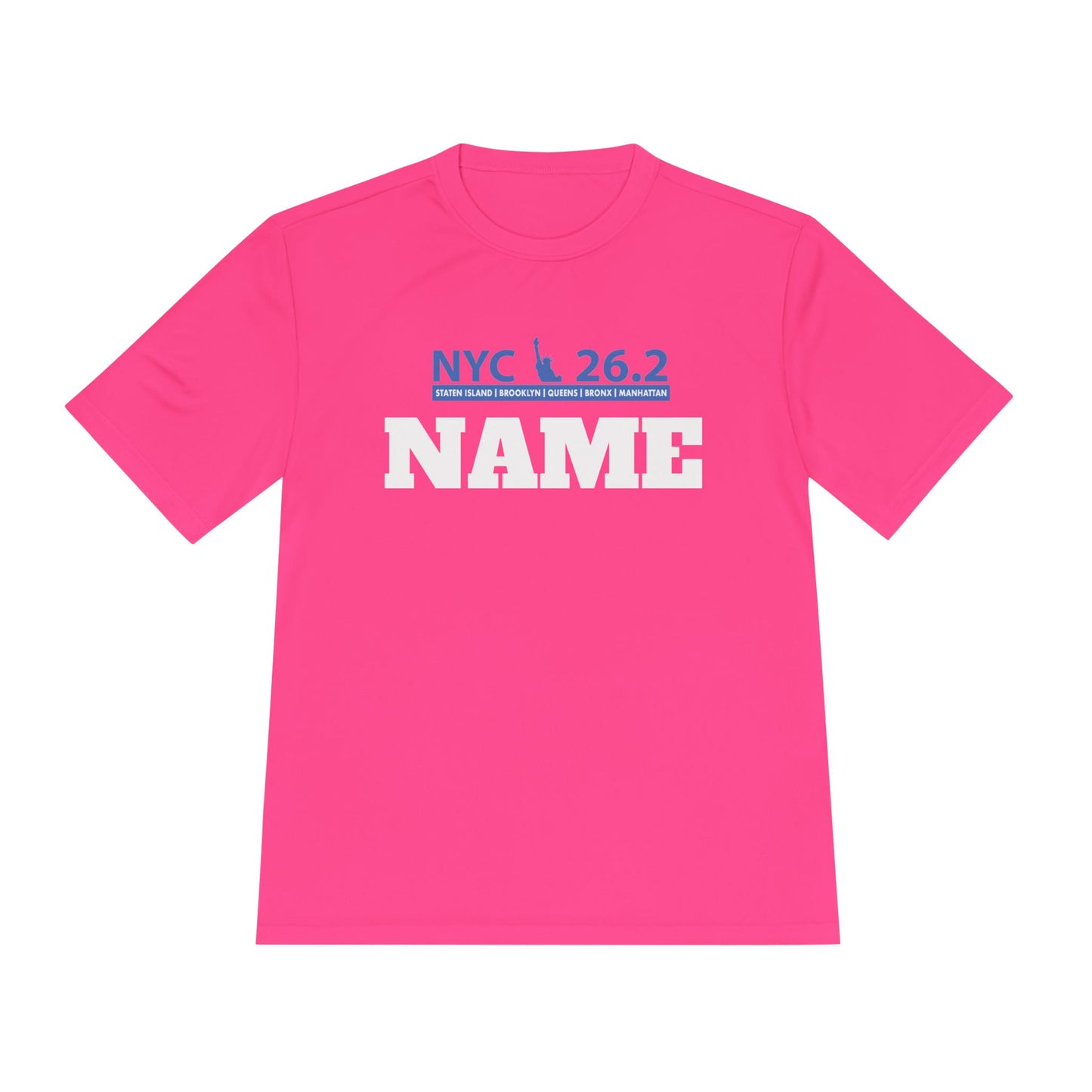 Customizable Marathon Moisture Wicking Tee, NYC, Running Shirt, Gift for Runners, Sports Apparel, Marathon Shirt, Fitness Gift