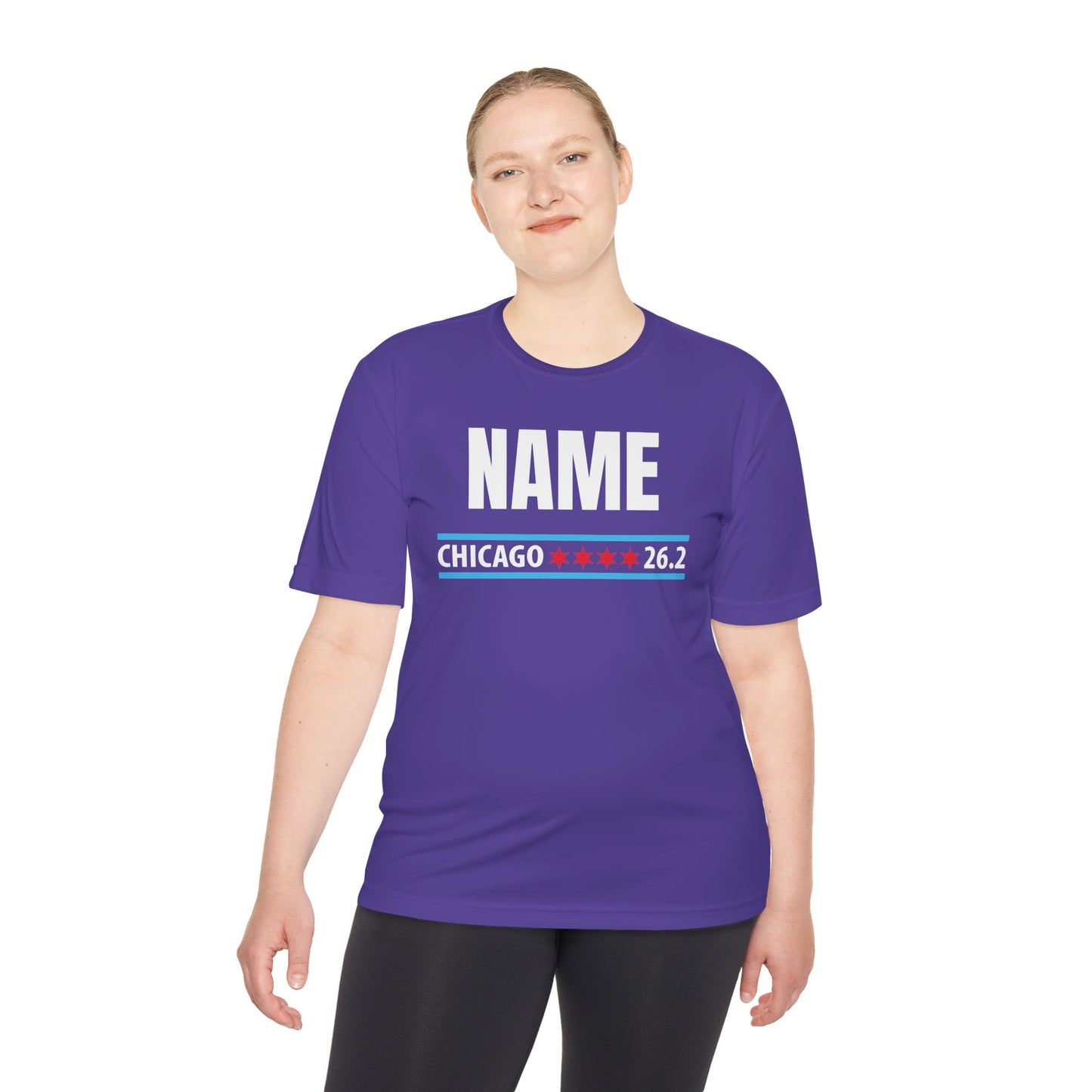 Customizable Chicago Marathon Moisture Wicking Tee, Running Shirt, Gift for Runners, Sports Apparel, Marathon Shirt, Fitness Gift