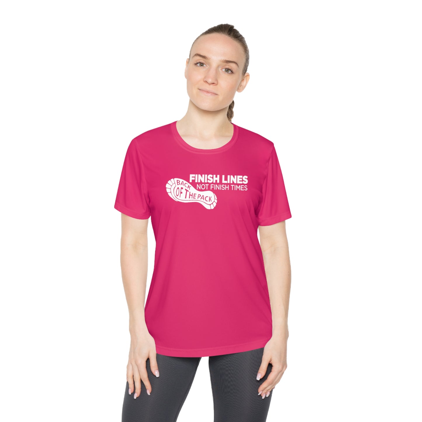 Back of the pack slogan Ladies Competitor Tee