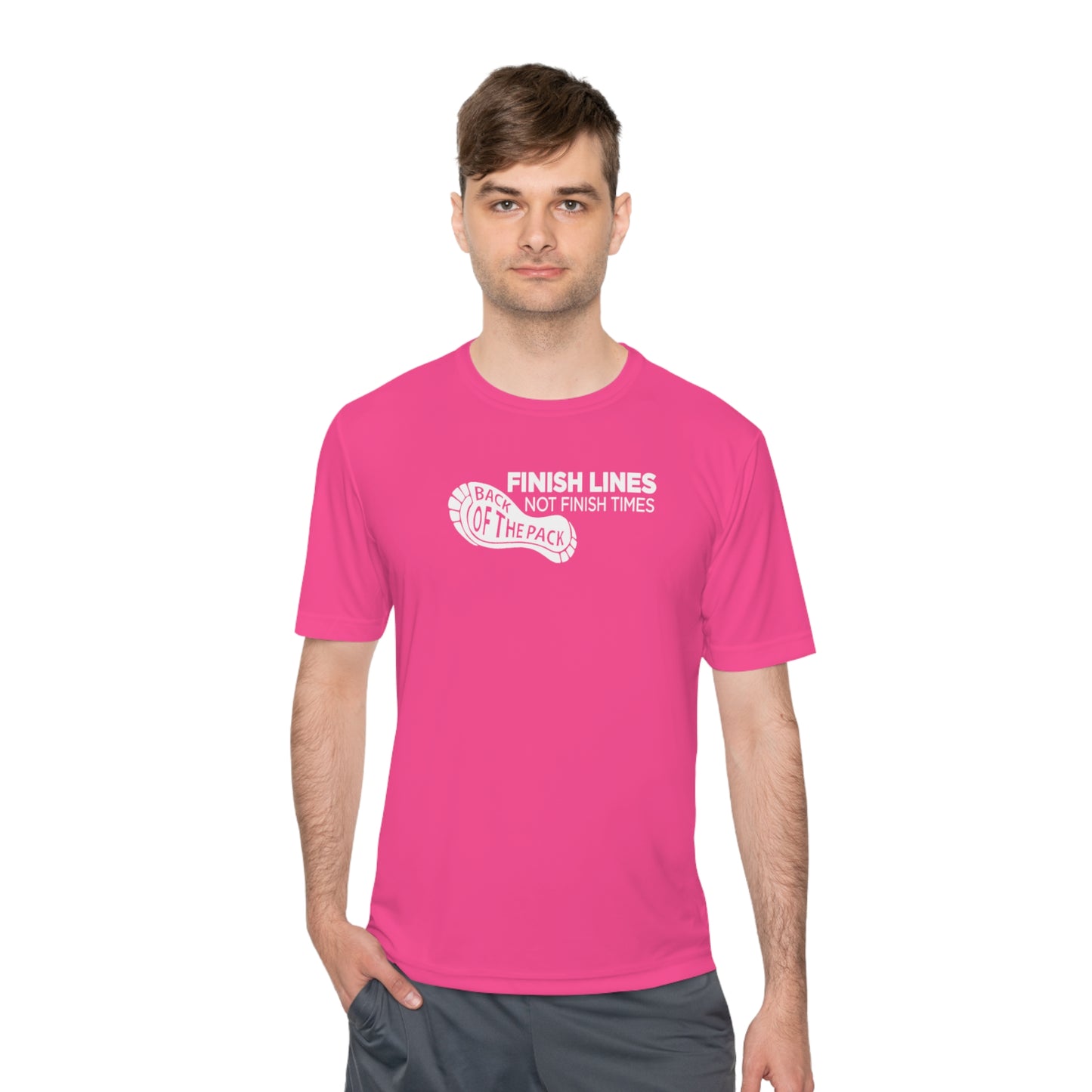 Back of the pack slogan Unisex Moisture Wicking Tee