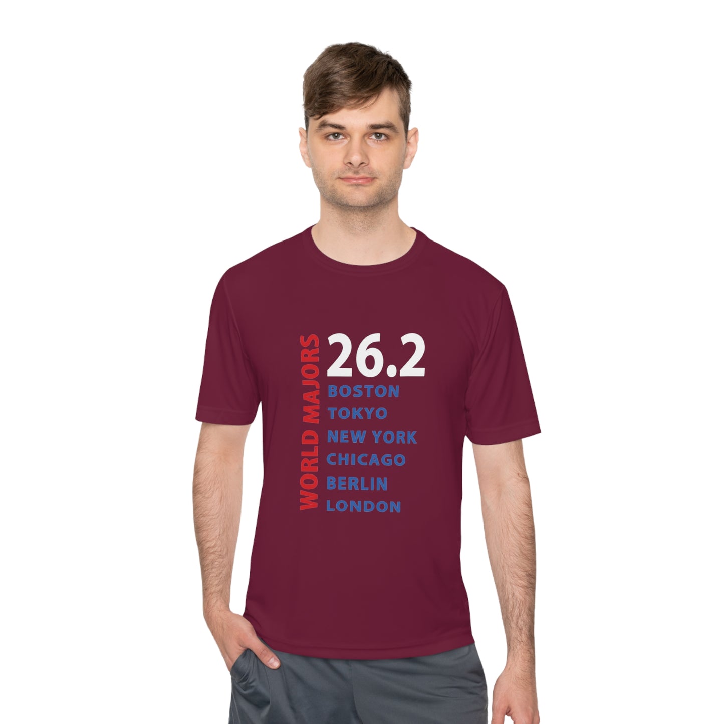 Marathon Majors List Unisex Moisture Wicking Tee