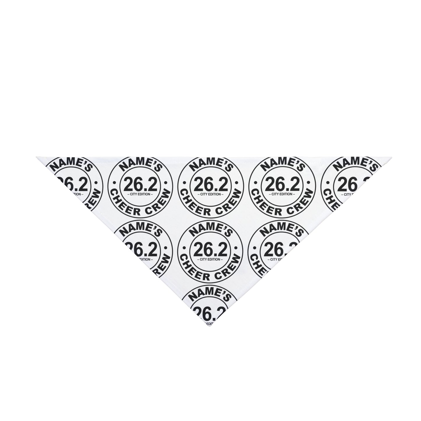 Customizable Pet Bandana Marathon Cheer Crew, Dog Apparel for Events, Dog Scarf, Pet Accessory, Personalized Dog Gear