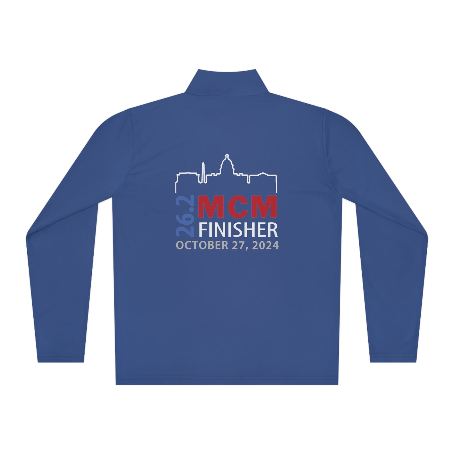 2024 MCM Finisher Unisex Quarter-Zip Pullover-Runs Large Check Size chart