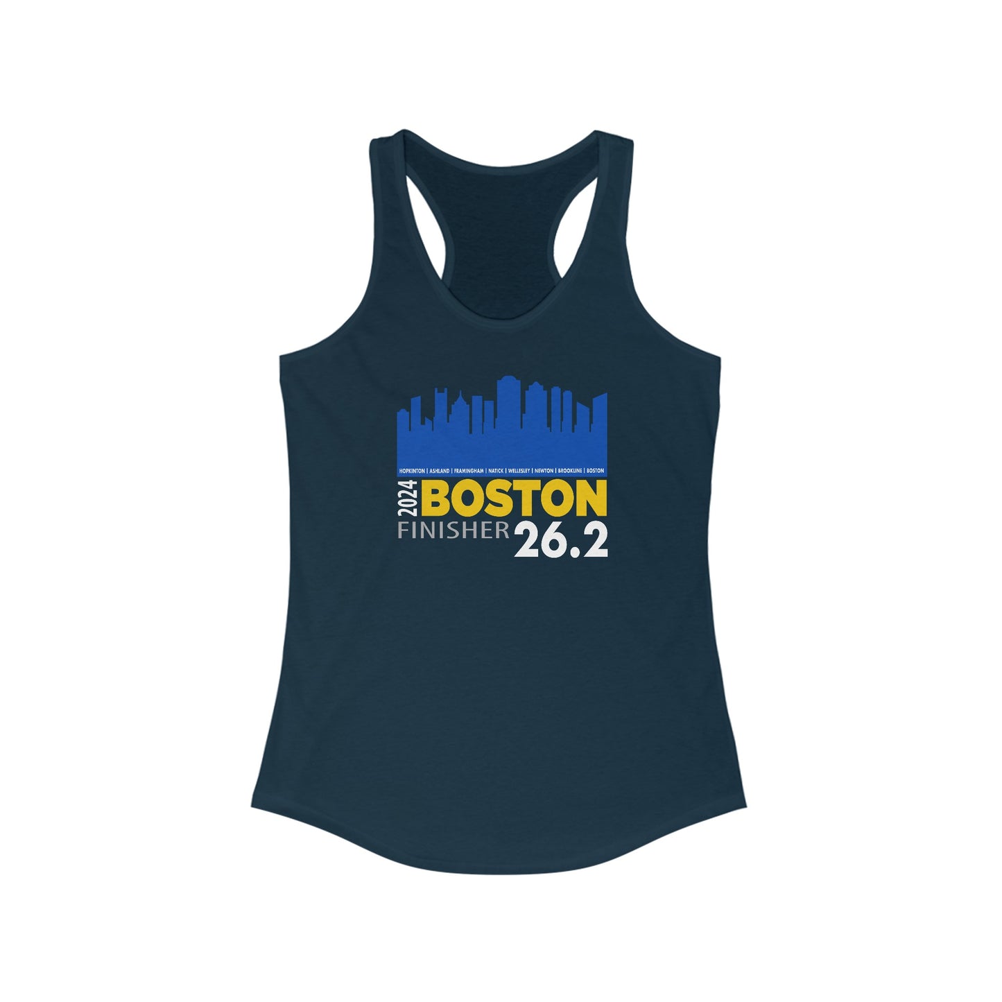 Boston 26.2 finisher 2024- Women's Ideal Racerback Tank