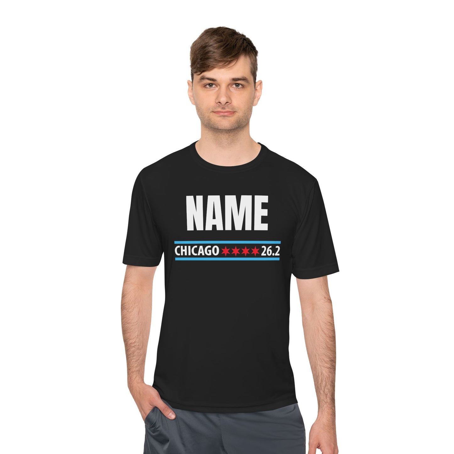Customizable Chicago Marathon Moisture Wicking Tee, Running Shirt, Gift for Runners, Sports Apparel, Marathon Shirt, Fitness Gift