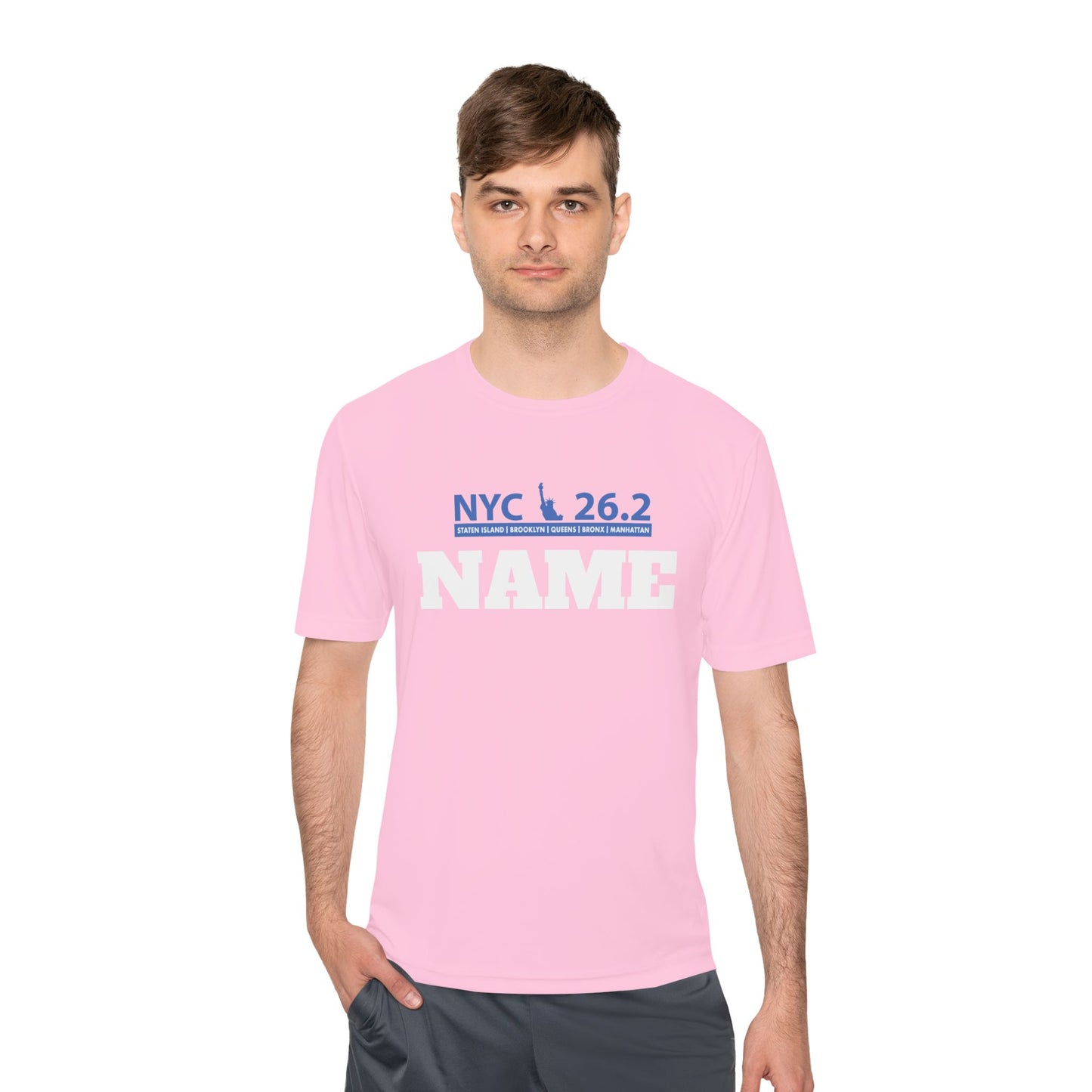 Customizable Marathon Moisture Wicking Tee, NYC, Running Shirt, Gift for Runners, Sports Apparel, Marathon Shirt, Fitness Gift