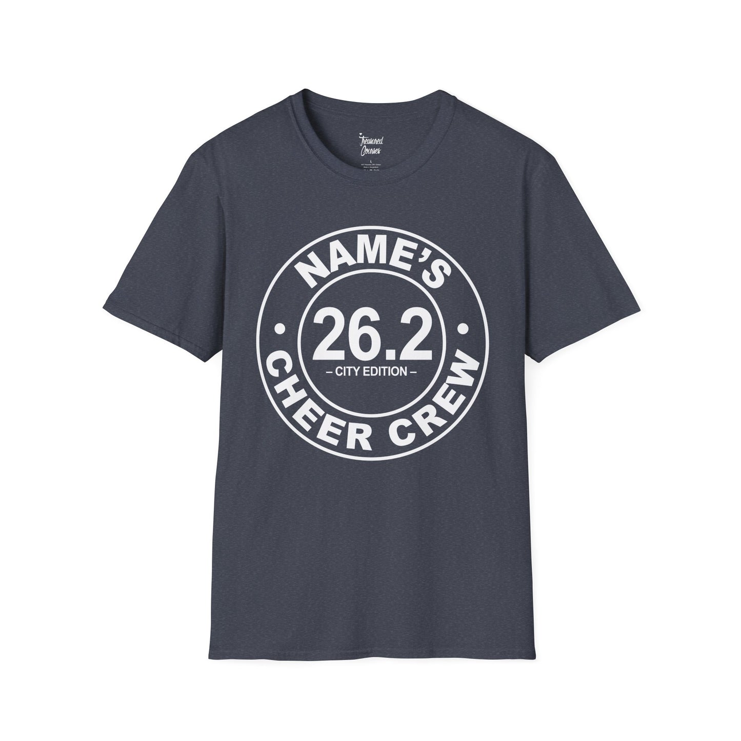 Personalized Cheer Crew T-Shirt, Custom Running Shirt, Marathon Support Tee, Gift for Runners, 26.2 City Edition Tee