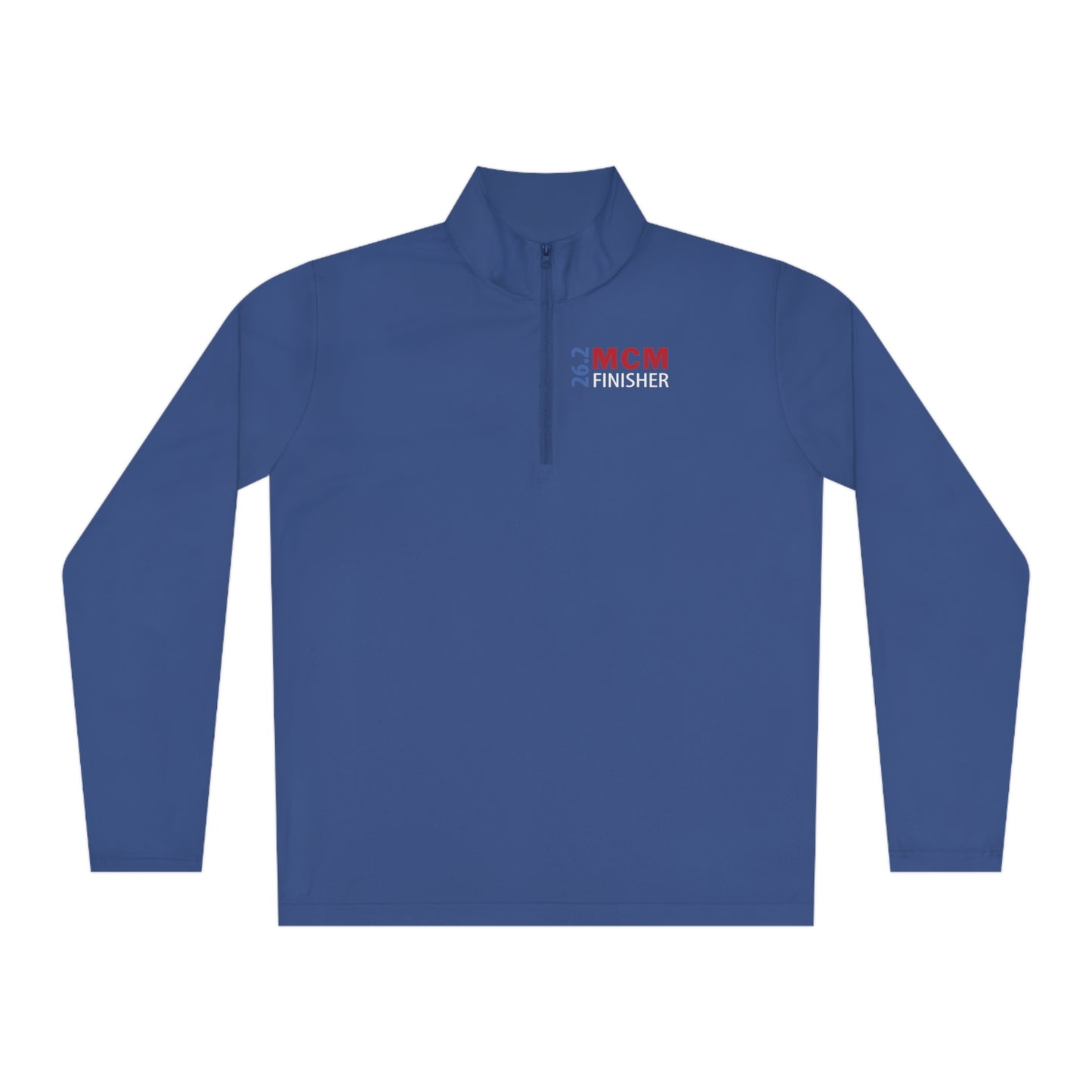 2024 MCM Finisher Unisex Quarter-Zip Pullover-Runs Large Check Size chart